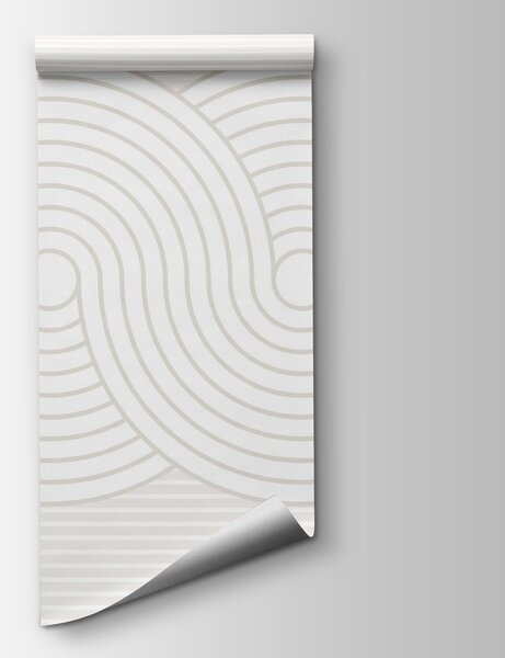 Carta da parati Motivo bianco e grigio, Carta da parati Geometriche, Carta da parati popolare, w03703 - Tapeko.it