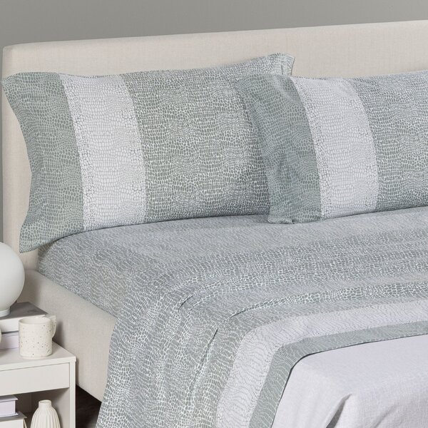Completo Lenzuola SINGOLO Nives Flanella GRIGIO Flanella Caleffi