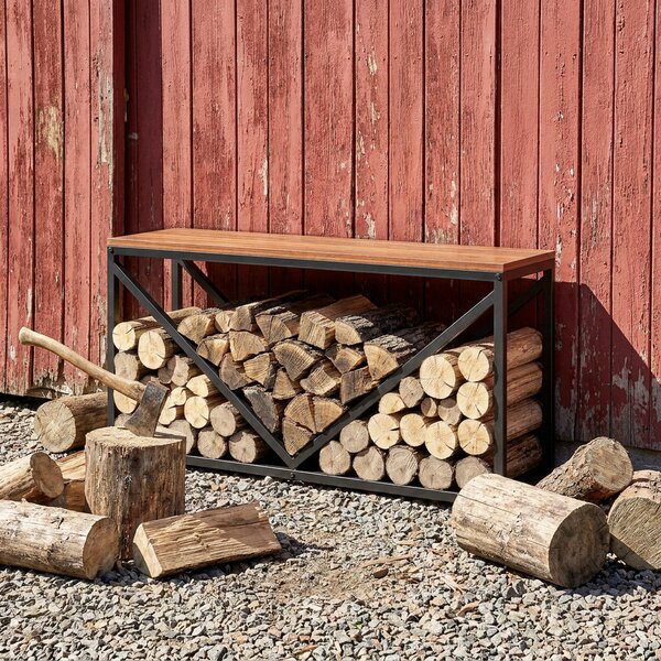 Outsunny Portalegna 2 in 1 rialzato con ripiano divisorio e tavolino, 98x28x50 cm | Aosom Italy