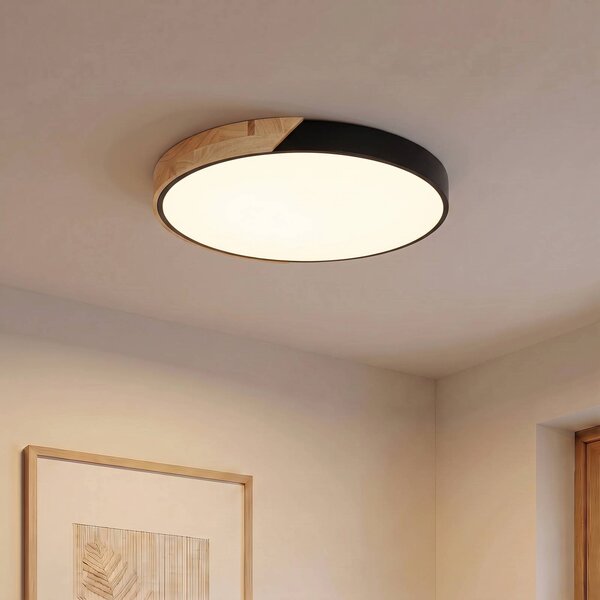 Plafoniera soffitto Lynorri PRIOS, Nero, Soggiorno / Sala da pranzo, Plastica, Moderno, Plafoniera