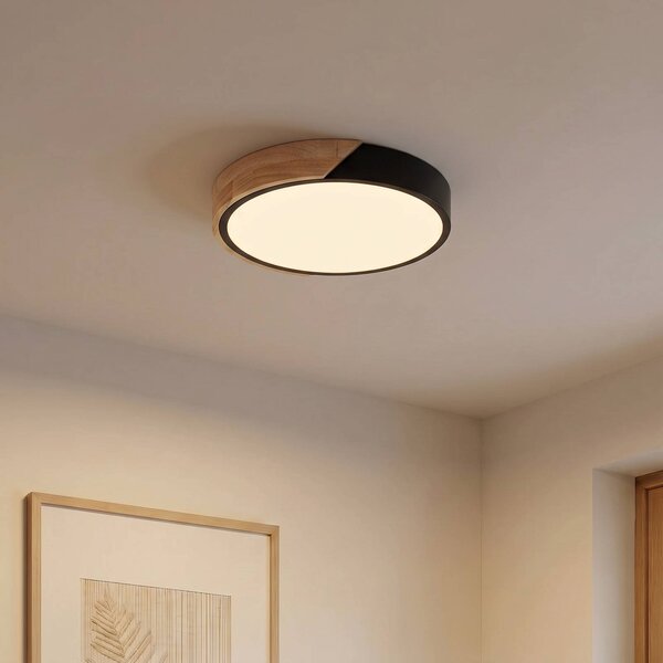 Plafoniera soffitto Lynorri PRIOS, Nero, Soggiorno / Sala da pranzo, Plastica, Moderno, Plafoniera