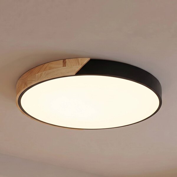 Plafoniera soffitto Lynorri PRIOS, Nero, Soggiorno / Sala da pranzo, Plastica, Moderno, Plafoniera