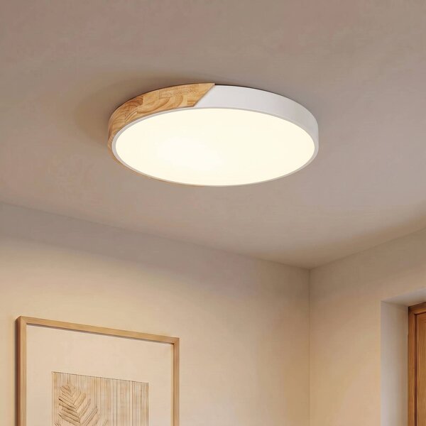 Plafoniera soffitto Lynorri PRIOS, Bianco / Opale, Soggiorno / Sala da pranzo, Plastica, Moderno, Plafoniera