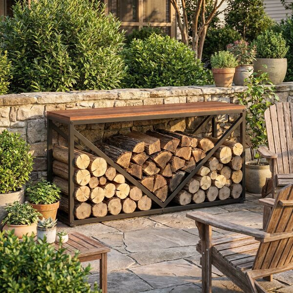 Outsunny Portalegna 2 in 1 rialzato con ripiano divisorio e tavolino, 98x28x50 cm | Aosom Italy