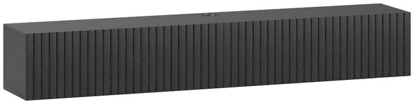 HOMCOM Mobile TV sospeso con 2 ante ribaltabili, 140x25x22 cm, Nero | Aosom Italy