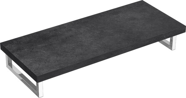 Doporro Mensola Sospesa per Lavabo da Appoggio 45x120 cm in Legno Effetto Cemento Grigio, Consolle da Parete per Bagno con Staffe, Mobile da Bagno Design Industriale Platte03