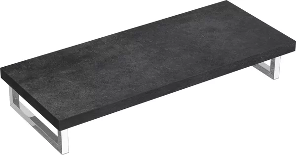 Doporro Mensola Sospesa per Lavabo da Appoggio 45x120 cm in Legno Effetto Cemento Grigio, Consolle da Parete per Bagno con Staffe, Mobile da Bagno Design Industriale Platte03