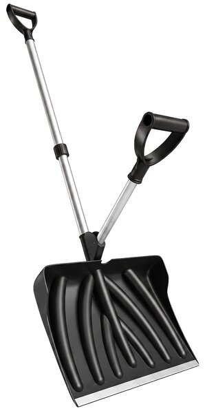 Outsunny Pala da neve in alluminio con lama da 45 cm e manico smontabile, Nero | Aosom Italy