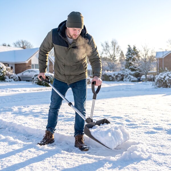 Outsunny Pala da neve in alluminio con lama da 45 cm e manico smontabile, Nero | Aosom Italy
