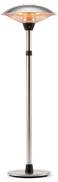 Outsunny Fungo Riscaldante da Esterno con 3 Temperature e Altezza Regolabile in Acciaio e Alluminio, Argento|Aosom