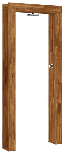 Doccia esterna, 226 cm di altezza. Realizzata in legno di acacia e acciaio inossidabile