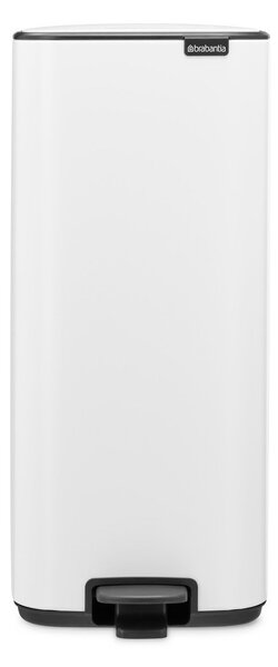 Cestino per la spazzatura bianco in acciaio con pedale 30 l Bo – Brabantia
