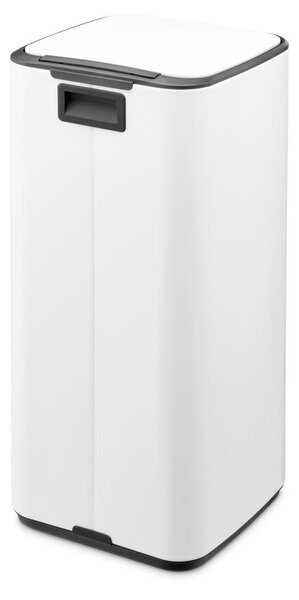 Cestino per la spazzatura bianco in acciaio con pedale 30 l Bo – Brabantia
