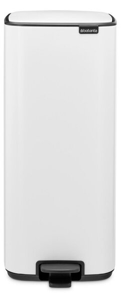 Cestino per la spazzatura bianco in acciaio con pedale 30 l Bo – Brabantia