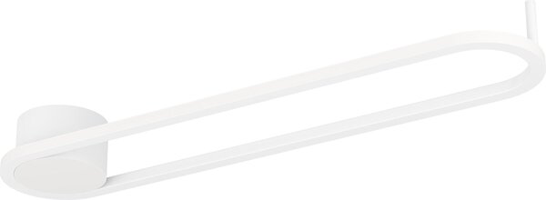 Lampada da soffitto LED EGLO ovale Collecorvino, lampada da soffitto per soggiorno, lampada da soffitto in metallo bianco, lampada da soggiorno bianco caldo-bianco freddo, 50 cm