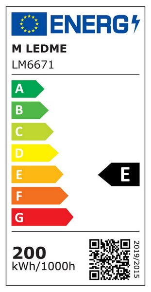 Faro proiettore Led 200W Nero da esterno IP65 Bianco Caldo 3000K M LEDME