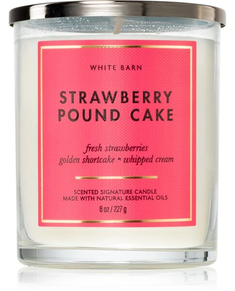 Bath & Body Works Strawberry Pound Cake candela profumata 227 g