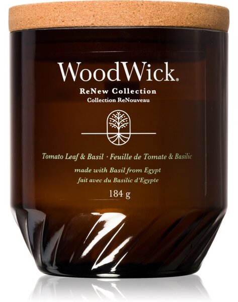 Woodwick Tomato Leaf & Basil candela profumata 184 g