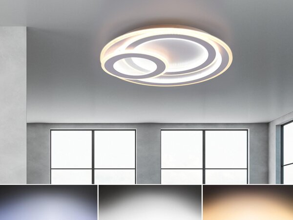 Plafond lampada da soffitto moderna da incasso LED MITA bianco Trio 629210331