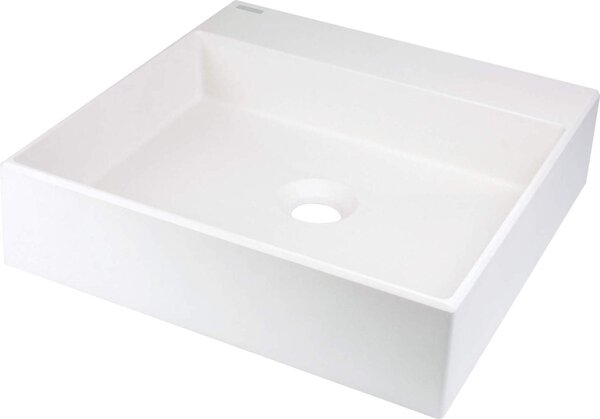 Lavabo da appoggio in granito con spazio per un rubinetto - 400x400 mm