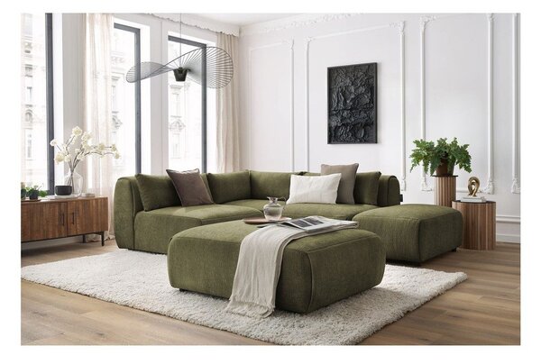 Divano angolare verde (variabile) Jeanne - Bobochic Paris