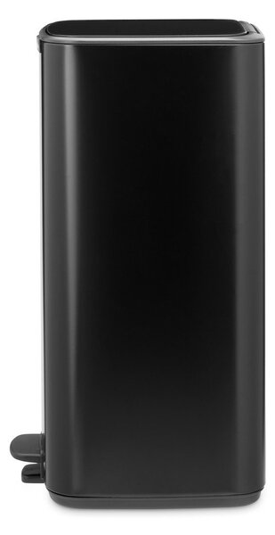 Cestino per la spazzatura nero opaco in acciaio con pedale 30 l Bo – Brabantia