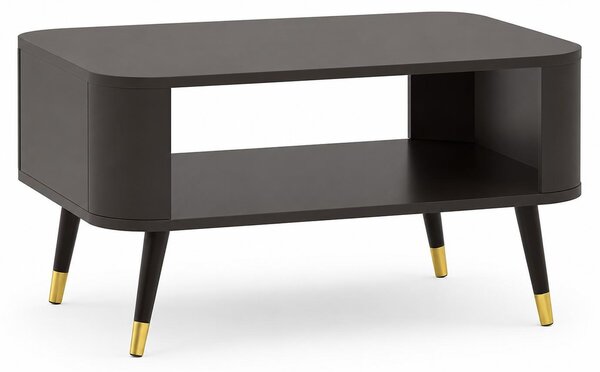 Tavolino da salotto, nero, 80 x 60 x 42 cm