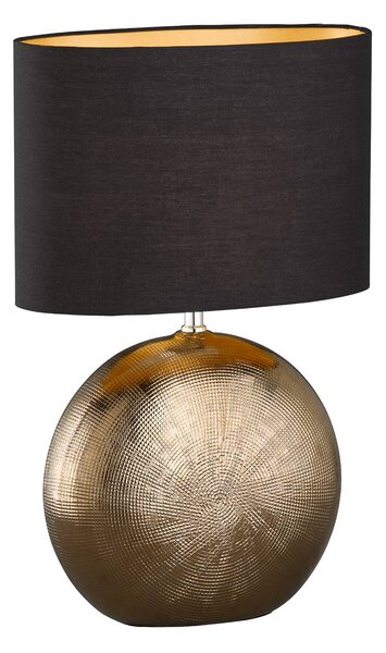 FISCHER & HONSEL Lampada da tavolo Foro, bronzo/nero, altezza 53 cm