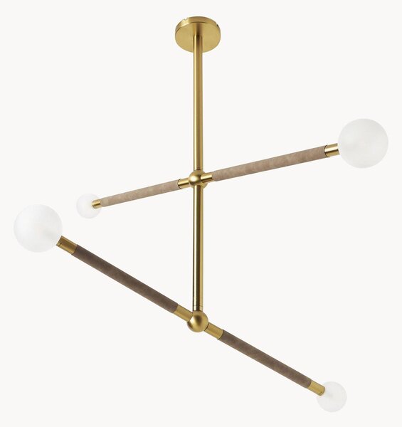Lampada a sospensione RAILE 6xE27 dorata