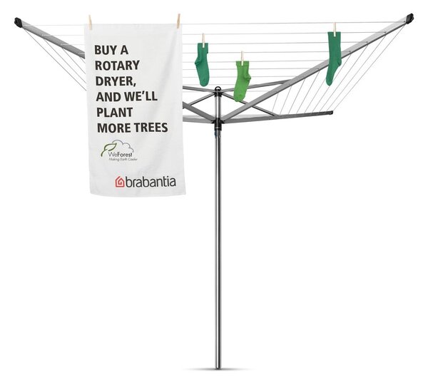 Stendino da giardino argentato 50 m Topspinner – Brabantia