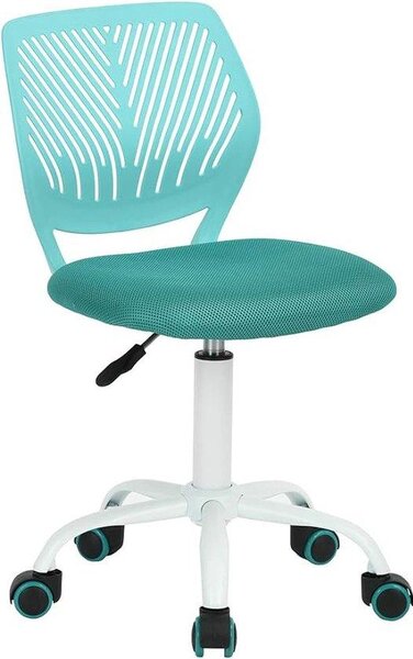 Sedia da ufficio ergonomica Famanu con braccioli pieghevoli - turchese