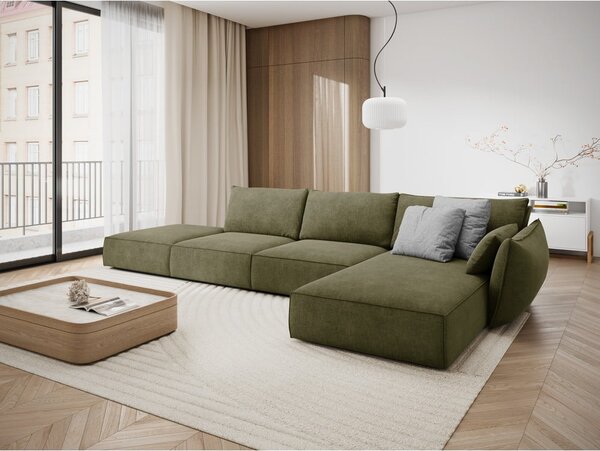 Divano angolare verde (angolo destro) Vanda - Mazzini Sofas