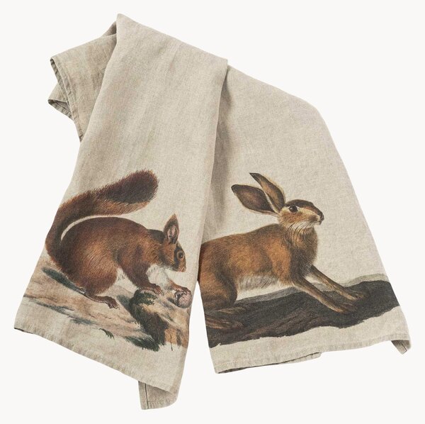 Set di 2 strofinacci in lino Squirel & Hare