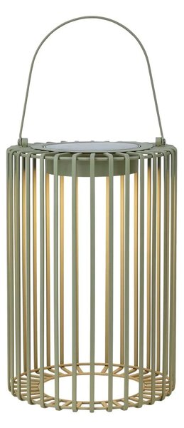 Lanterna a LED verde con alimentazione a pannelli solari e con ricarica USB da esterno (altezza totale 54 cm) Cavia – Markslöjd