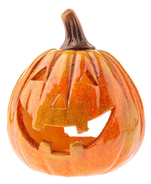 Portacandela in ceramica a tema Halloween Pumpkin – Dakls