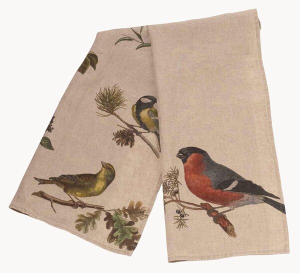 Set di 2 strofinacci in lino Small Birds