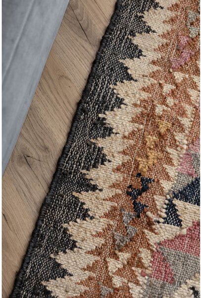 Tappeto grigio in iuta tessuto a mano 80x150 cm Roya Parsa – Elle Decoration