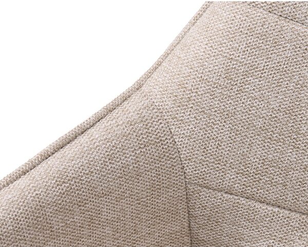 Sedia da pranzo beige in imbottito con braccioli Nolan – Unique Furniture