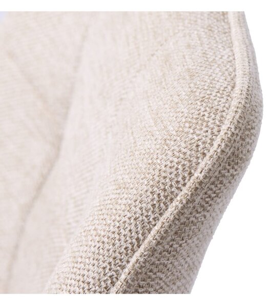Sedia da pranzo beige in imbottito con braccioli Nolan – Unique Furniture