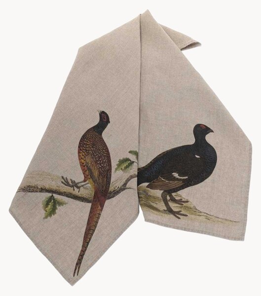 Set di 2 strofinacci in lino Forest Birds