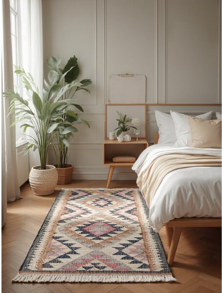 Passatoia grigia in iuta tessuta a mano 80x200 cm Roya Parsa – Elle Decoration