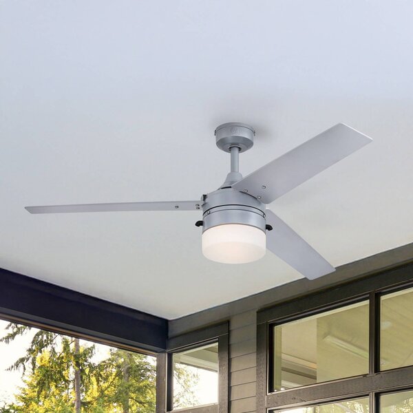 Westinghouse Ventilatore Westinghouse, luce 7316540, color argento/nero 7316540, Cromo / Argento, Soggiorno / Sala da pranzo, Plastica, Moderno