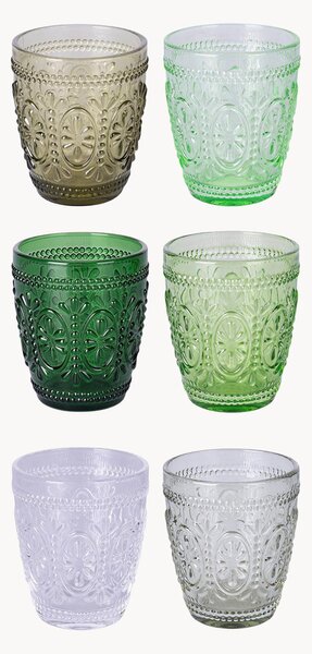 Set di 6 bicchieri verdi Imperial