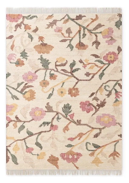 Tappeto color crema in iuta tessuto a mano 120x170 cm Roya Violette – Elle Decoration