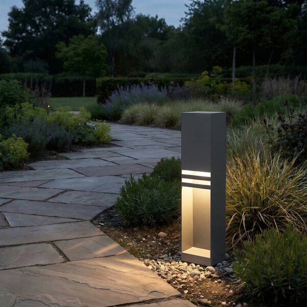 Lampioncino da giardino Oxido Lucande, Nero, Acciaio Inox, Moderno, Lampada LED da esterni