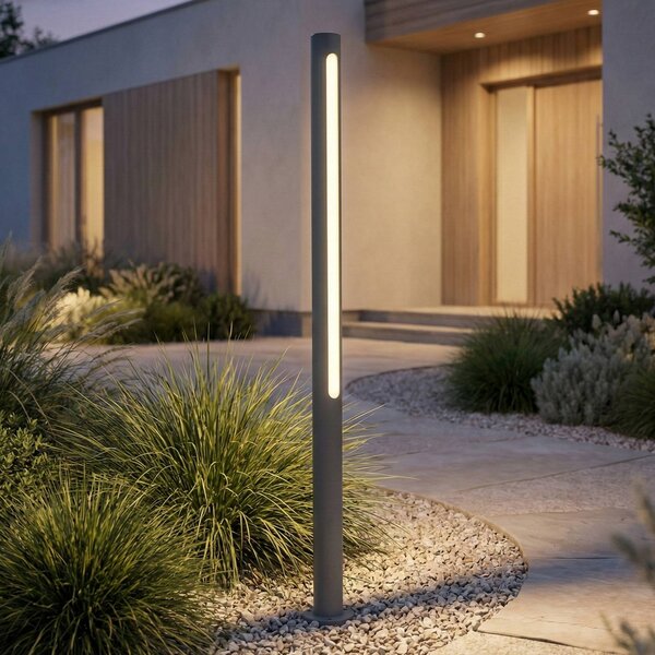 Lampioncino da giardino Liravel Lindby, Nero, Alluminio, Moderno, Lampada LED da esterni