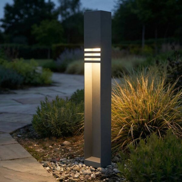 Lampioncino da giardino Oxido Lucande, Nero, Acciaio Inox, Moderno, Lampada LED da esterni