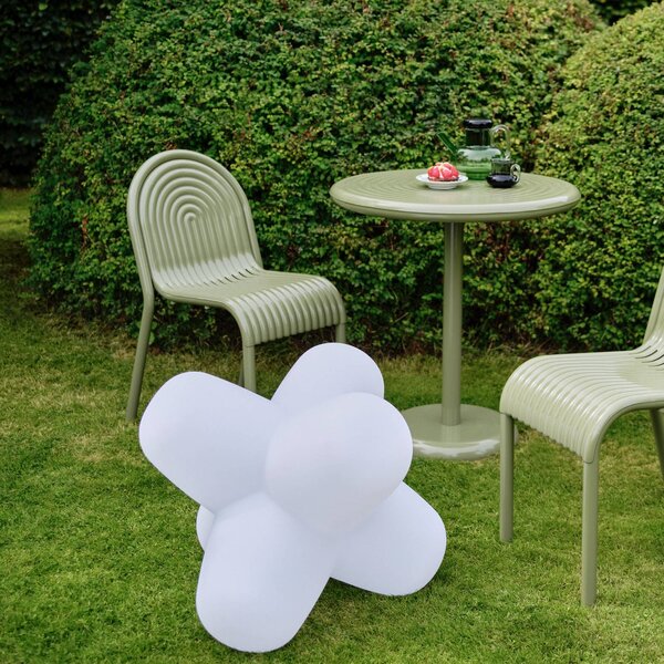 Tom Dixon Lampada da tavolo LED ricaricabile JACK, bianca, 58 x cm, IP65 dimmerabile, Bianco / Opale, Soggiorno / Sala da pranzo, Plastica, Design