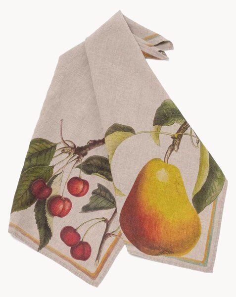 Set di 2 strofinacci in lino Cherry & Pear
