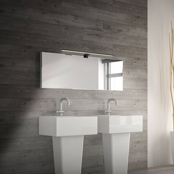 Briloner Applique da parete Dun 2 in 1, Nero, Bagno, Plastica, Moderno, Applique